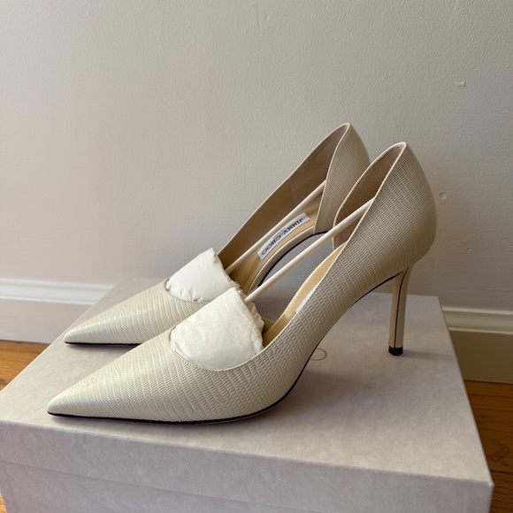 Jimmy Choo Heels Lilith 85 Milk Size EU 39 5 US 9 - Picture 9 of 10